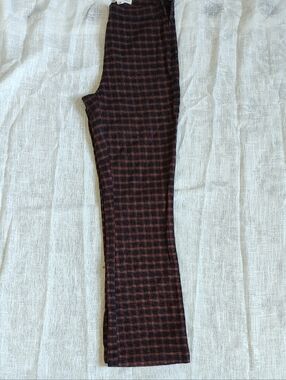 Aeropostale Women's Checked Pants - Black & Brown